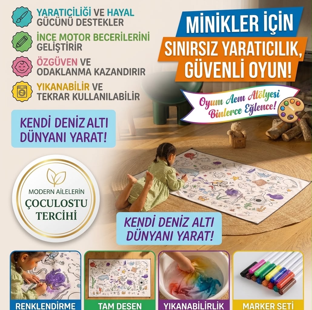 Tekrar Boyanabilir Oyun Örtüsü